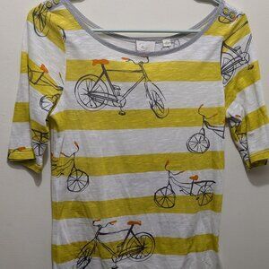 Anthropologie striped bicycle shirt, size small